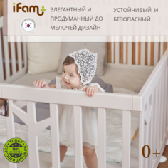 Большой детский манеж iFam Birch, бежевый IF-191-BBR-BB10D