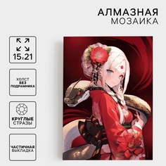 Алмазная мозаика Школа талантов Змея и девушка аниме новогодняя 15 х 21 см