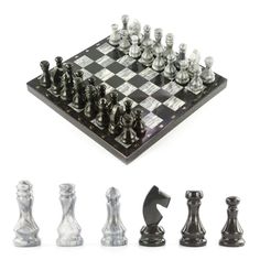 Шахматы Уральский сувенир из камня Традиционные мрамор змеевик 38х38 см