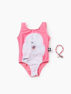 Купальник слитный детский Happy Baby 50658, розовый; белый, 92