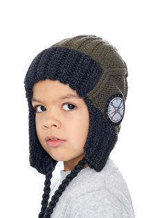 Шапка детская Marhatter MBU7987/2, темный хаки, 50-52