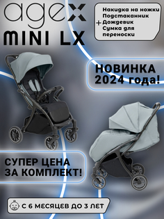 Коляска прогулочная Agex Mini LX, Grey Серый