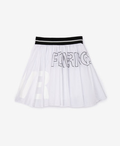 Юбка из тонкой полупрозрачной плащовки на хлопковой подкладке белая Gulliver (110)