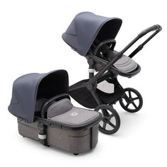 Коляска 2в1 Bugaboo Fox 5 Black, цвет Grey Melange / Stormy Blue