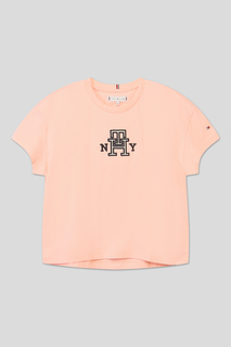 Футболка детская Tommy Hilfiger KG0KG07437, розовый, 164