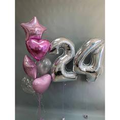 Набор шаров с гелием 395 - с цифрами 24 No Brand