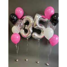 Набор шаров с гелием 173 с цифрами 35 юбилей, аэродизайн No Brand