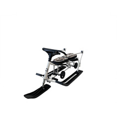Снегокат Барс 507 TWINS BABY Wheel для двоих Собачки 8547 белый Bars