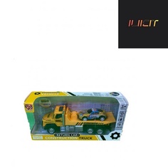 Игрушечная машинка ILICIT Construction truck желтый со спорткаром