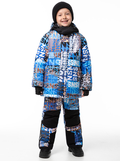 Комплект верхней одежды детский NIKASTYLE 7з3124, ультрамарин/черный, 158