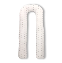 Наволочка Body Pillow на подушку для беременных формы U 140x70 см, звезды серо-белые