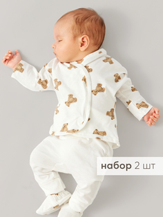 Рубашка детская Happy Baby 90123, beige&bears, 50
