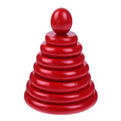Пирамидка детская RNToys красная 8 деталей, Д-511