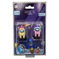 Игровой набор Among Us фигурок штампиков 3 штуки AU5320B