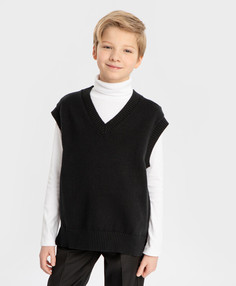 Жилет детский Button Blue 224BBBS30040800, черный, 158