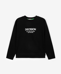 Лонгслив свободного кроя чёрный для девочки Gulliver, 152, 22409GJC1206