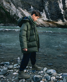 Брюки-джоггеры из футера с контрастным поясом синие Gulliver, 152, 22411BJC5604