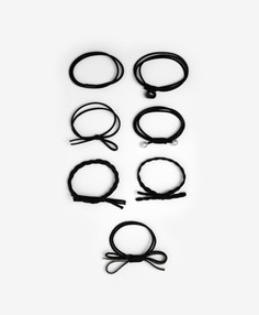 Набор базовых резинок для волос чёрные для девочки Gulliver, One size, 22407GJA1108