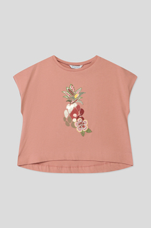 Футболка детская Mayoral 6089, розовый, 140