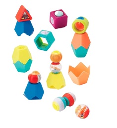 Многофункциональный набор Infantino из шариков, кубиков и стаканчиков, 18 деталей