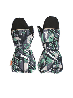 Варежки детские Kisu W22-35601P, зеленый, 3