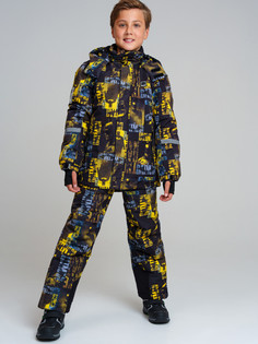 Комплект верхней одежды PlayToday 32431012, черный, жёлтый, 170