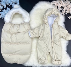 Конверт для новорожденных Sweet dream Dvoyka zima, бежевый, 56-62, 1 шт