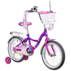 Велосипед NOVATRACK LITTLE GIRLZZ, 2023г, 90-115 см, фиолетовый