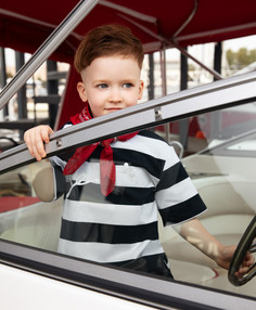 Футболка в полоску мультицвет для мальчика Gulliver (110)