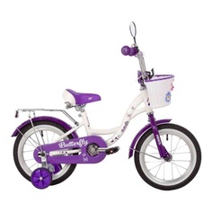 Велосипед городской детский Novatrack Butterfly 14" фиолетовый