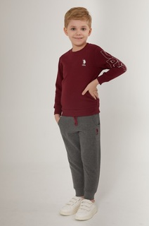 Костюм повседневный US Polo Assn G083SZ0HF0US1558_VR014, бордовый, серый, 164