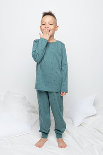 Пижама детская CROCKID К 1512, зеленый, 128