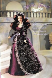 Кукла Барби Barbie коллекционная 1996 Winter Fantasy Брюнетка