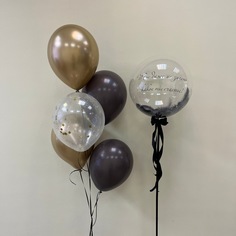 Набор шаров с гелием №128 Признание 000001657, 5 шт No Brand