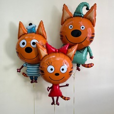 Набор шаров с гелием №571 Три кота, 3 шт No Brand