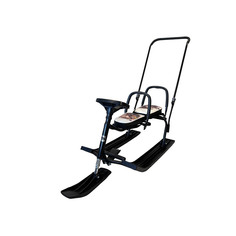 Снегокат Барс 505 TWINS BABY PUSH разборный для двоих Ёжики 8549 Bars