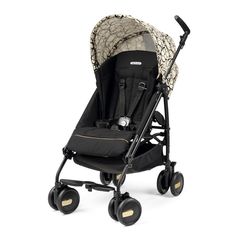 Коляска-трость Pliko Mini + бампер передний (Graphic Gold) Peg Perego