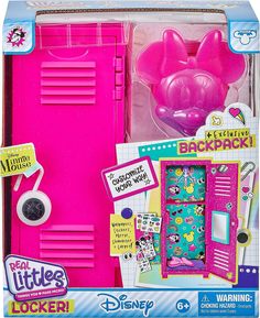 Игрушка REAL LITTLES коллекция Minnie Mouse шкафчик и рюкзак