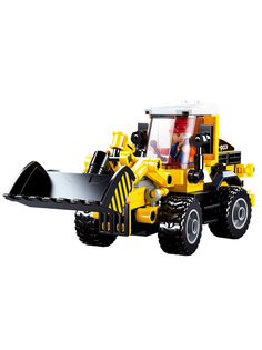 Конструктор Sluban Город бульдозер с рабочим 2 типа ковша 18 см 200 дет