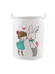 Корзина для игрушек Shantou Chenghai Девочка и Зайка 35х35х45 см 008-299