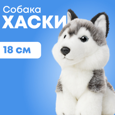 Мягкая игрушка реалистичная MAXITOYS собачка хаски MT-TS112304-18