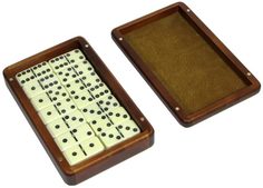 Домино профессиональное D6 в деревянной шкатулке с замшей 21*13*5 см 999-RT-25H Ровертайм