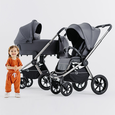 Коляска детская 2 в 1 RANT FLEX PRO RA074 Graphite (2023) РАНТ