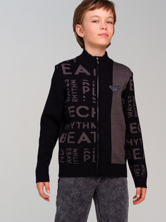 Кардиган детский PlayToday 32411332, черный, серый, 176