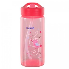 Поильник, uviton, baby travel с носиком 420 мл розовый