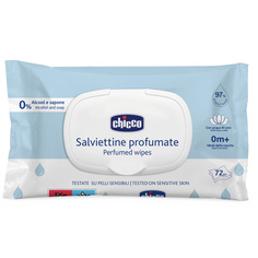Влажные салфетки детские Chicco с клапаном, с экстрактом лотоса, 72 шт, 0+