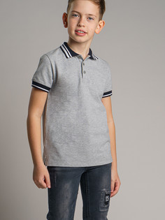 Поло детское School by PlayToday 22011063, серый, 164