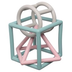 Игрушка развивающая, 8 см, 3 пр, силикон, цветная, Геометрические фигуры, Kiddy Kuchenland