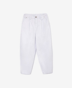 Джинсы силуэта мом фит белые для девочек Gulliver (146)