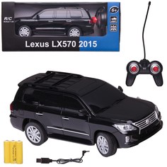 Машина радиоуправляемая Lexus LX570, 1:24, цвет черный, аккумуляторный блок в комплекте Junfa Toys